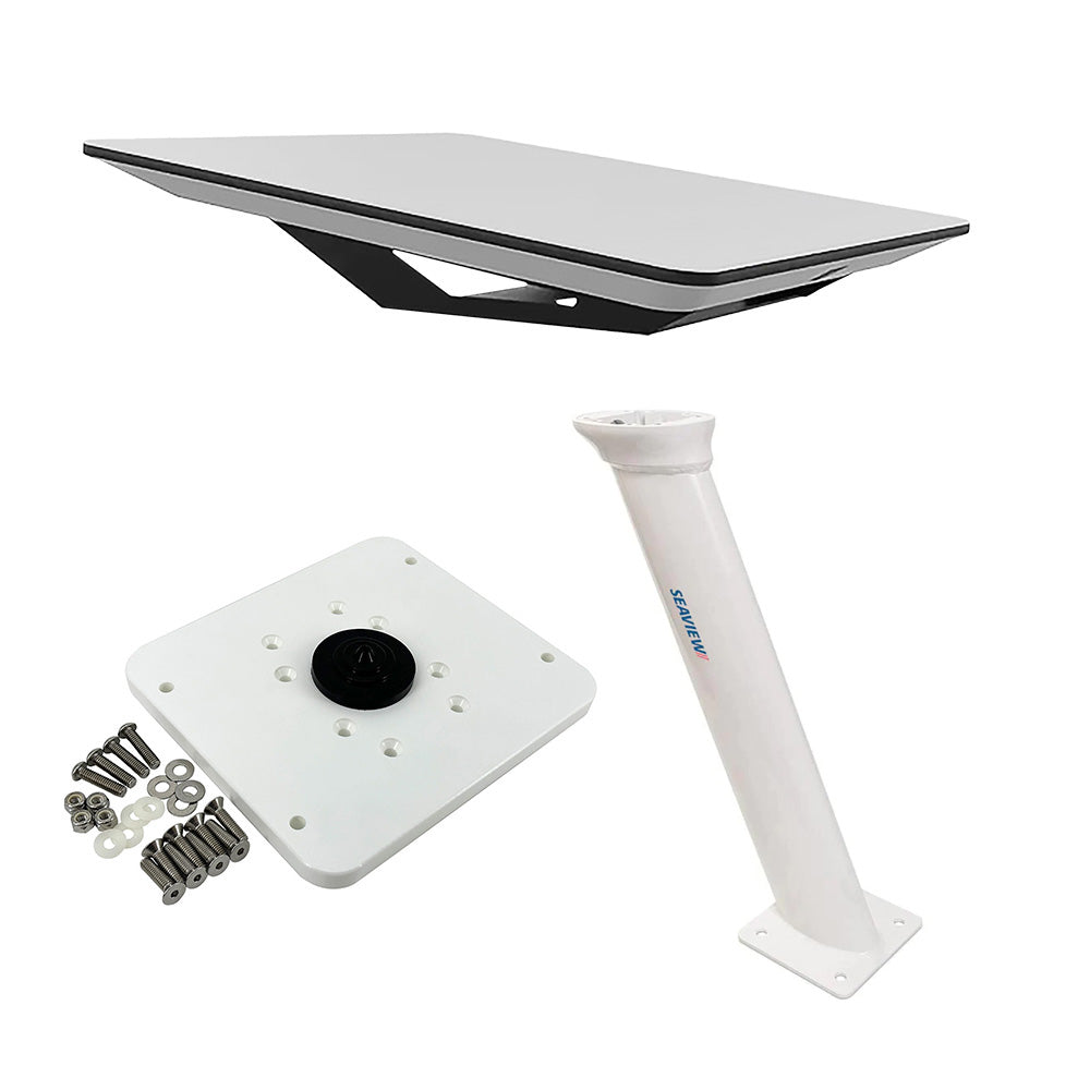 KVH - Starlink Flat Panel Kit - Seaview Pedestal Mount & ADASTLKA Starlink Top Plate — Quality Boat Parts