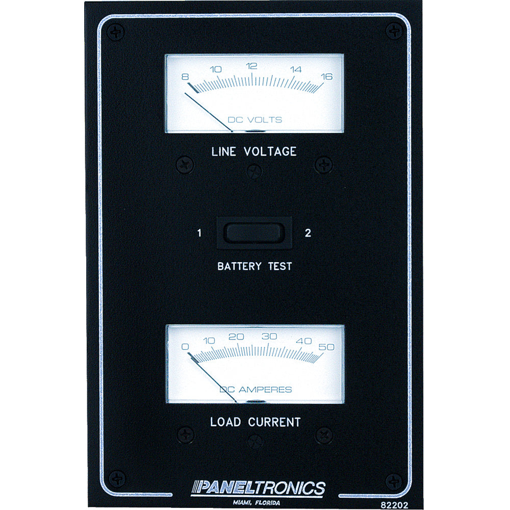 Paneltronics - Standard DC Meter Panel - Voltmeter & Ammeter — Quality Boat Parts
