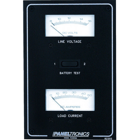 Paneltronics - Standard DC Meter Panel - Voltmeter & Ammeter — Quality Boat Parts