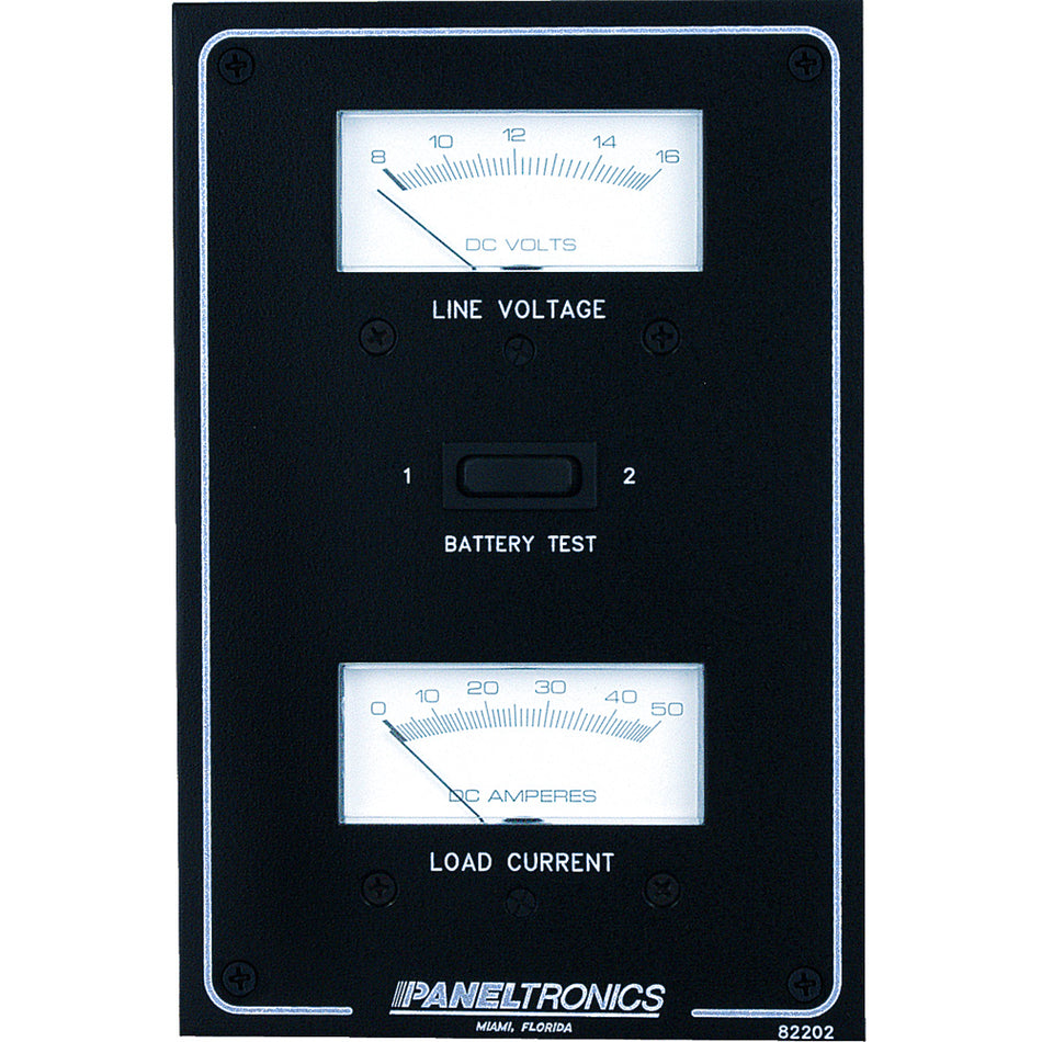 Paneltronics - Standard DC Meter Panel - Voltmeter & Ammeter — Quality Boat Parts