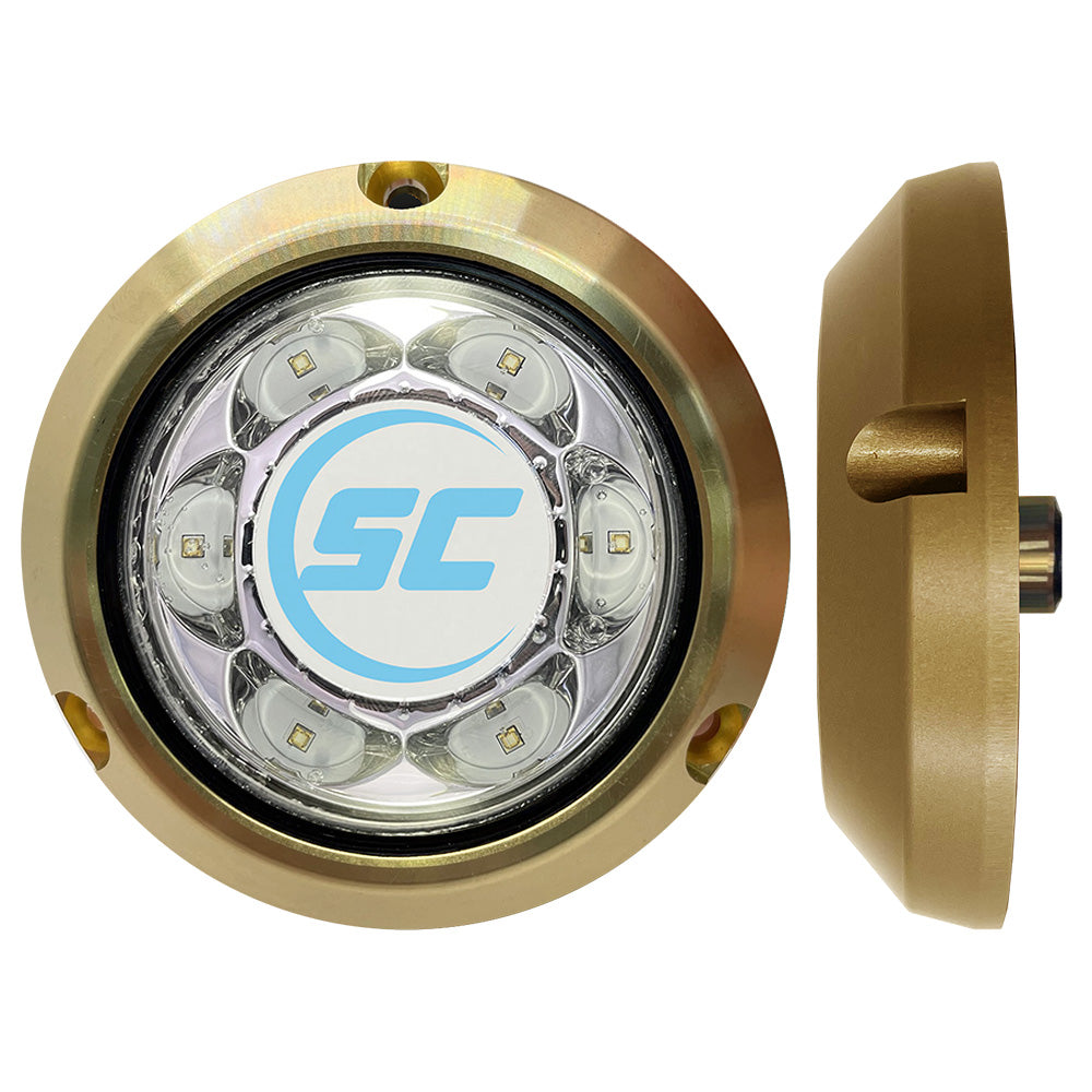 Shadow-Caster - SC3 Series Underwater Light - White, Bronze, Surface Mount — Quality Boat Parts