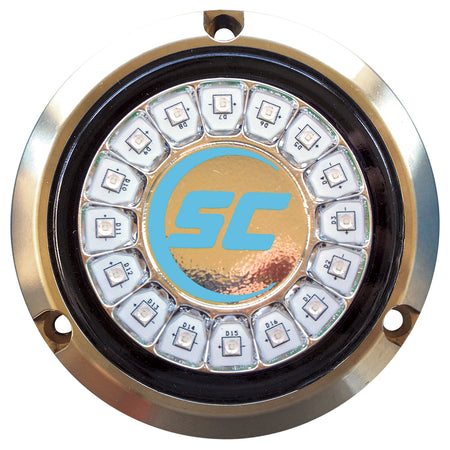 Shadow - Caster Bimini Blue Single Color Underwater Light, 16 LEDs, Bronze — Quality Boat Parts