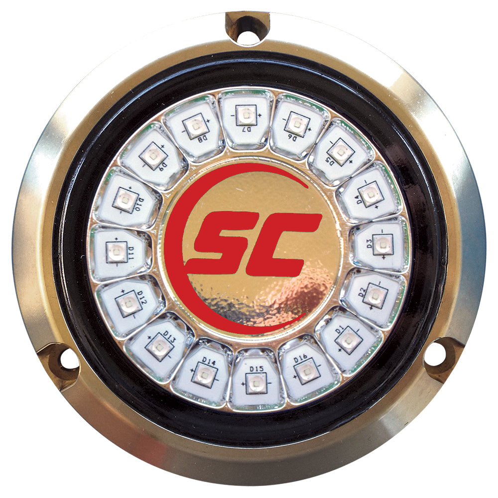 Shadow - Caster Cool Red Single Color Underwater Light, 16 LEDs, Bronze — Quality Boat Parts