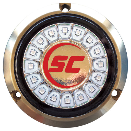 Shadow - Caster Cool Red Single Color Underwater Light, 16 LEDs, Bronze — Quality Boat Parts