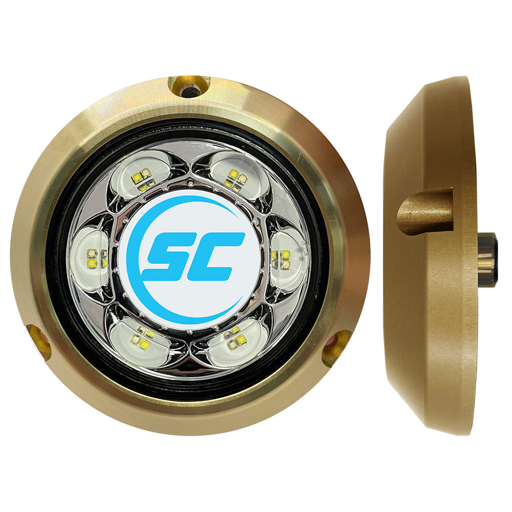 Shadow-Caster - SC3 Series Underwater Light - Blue/White, Bronze, Surface Mount — Quality Boat Parts