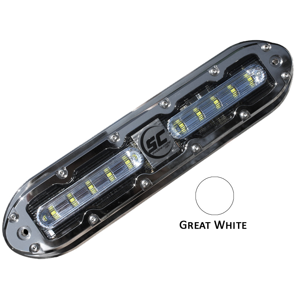 Shadow-Caster - SCM-10 LED Underwater Light - w/20' Cable, Stainless Steel Housing, White — Quality Boat Parts