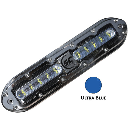 Shadow-Caster - SCM-10 LED Underwater Light - w/20' Cable, Stainless Steel, Ultra Blue — Quality Boat Parts