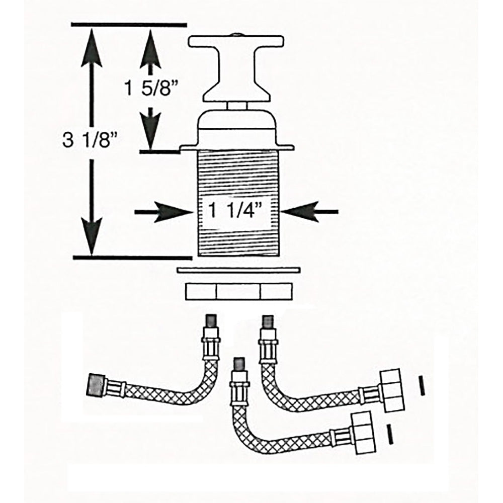 Scandvik - T-Handle Shower Mixer Control — Quality Boat Parts
