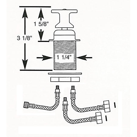 Scandvik - T-Handle Shower Mixer Control — Quality Boat Parts