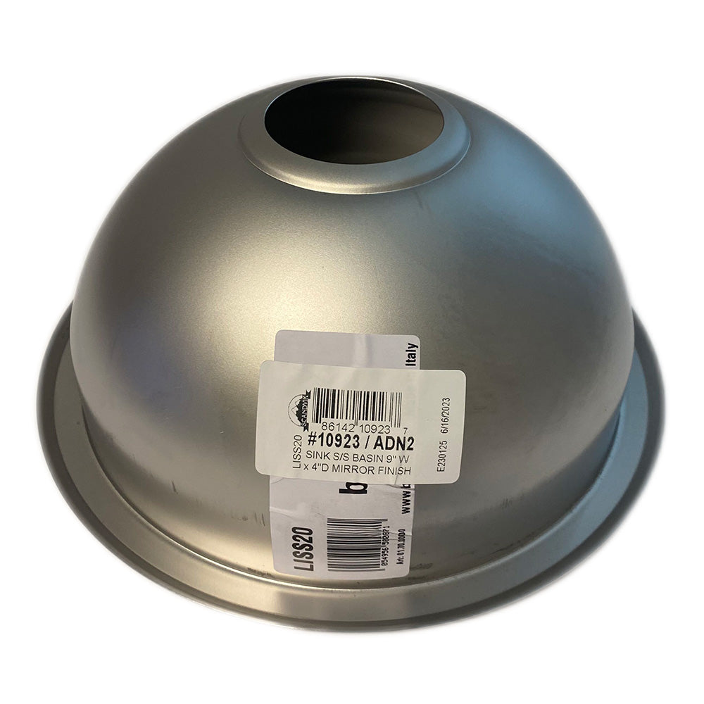 Scandvik - Sink Basin - 9" x 4", Mirror Finish, Stainless Steel — Quality Boat Parts