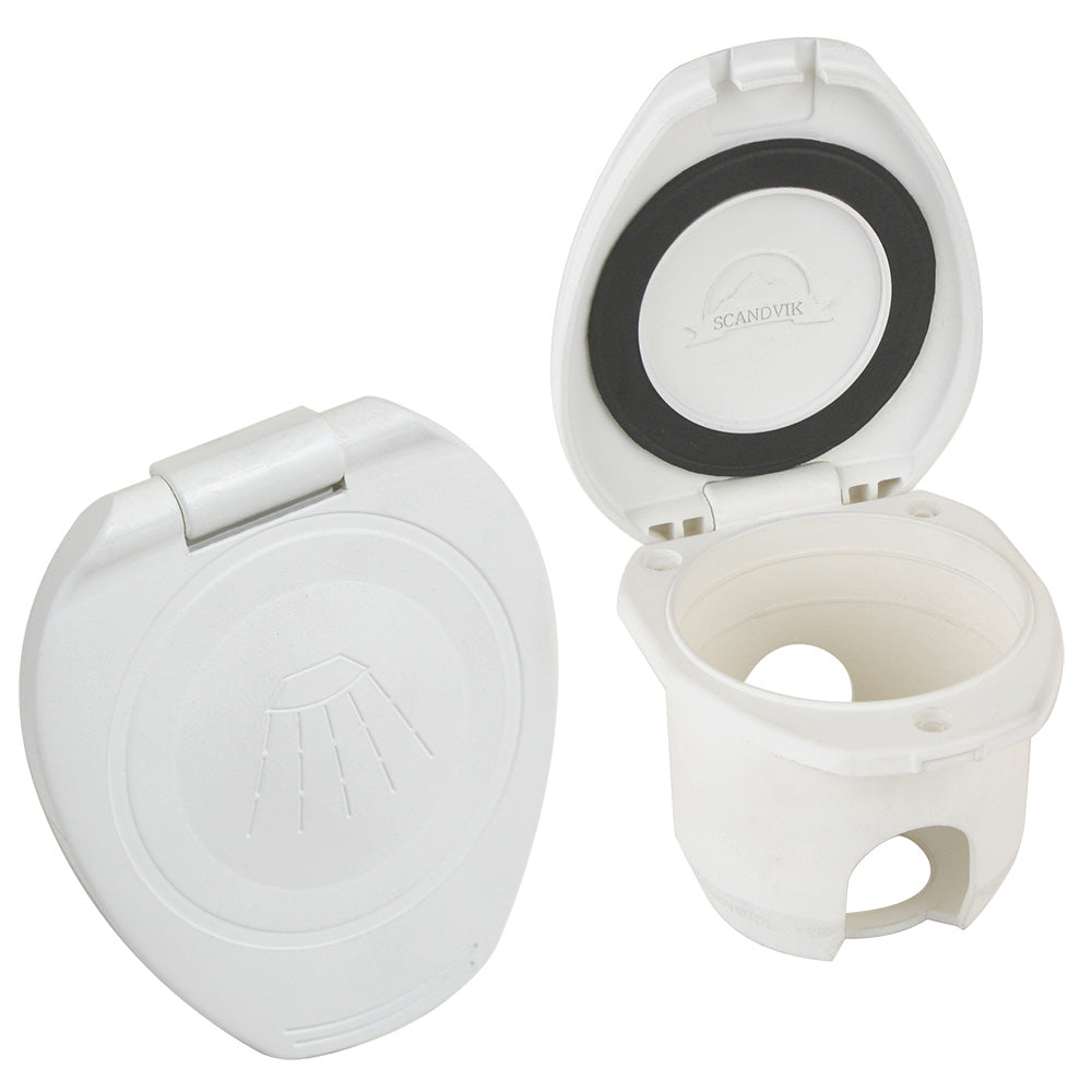 Scandvik - Replacement Cup & Cap - White, For Recessed Shower — Quality Boat Parts
