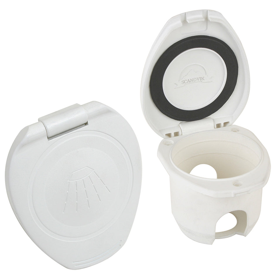 Scandvik - Replacement Cup & Cap - White, For Recessed Shower — Quality Boat Parts