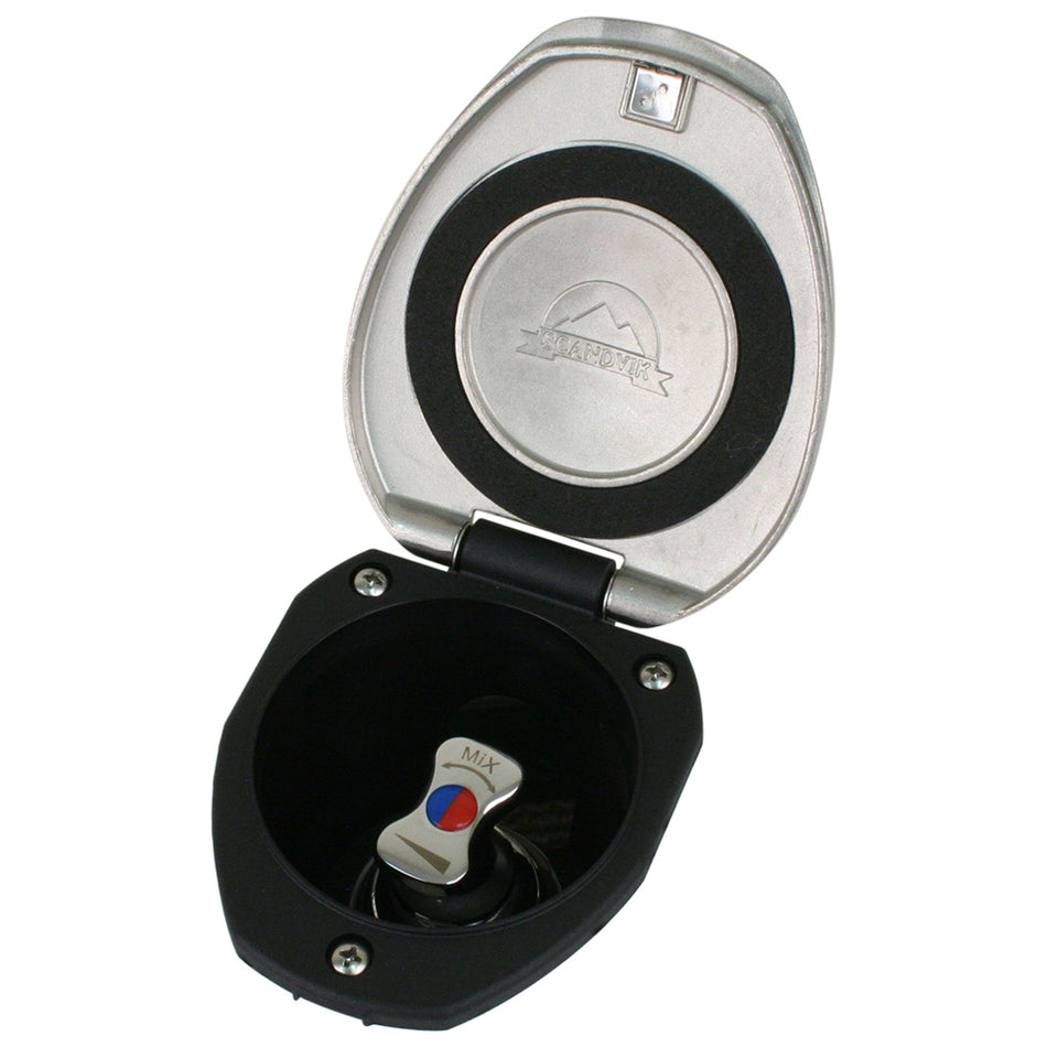 Scandvik - Recessed T-Handle Mixing Valve - Stainless Steel, With Black Cup — Quality Boat Parts