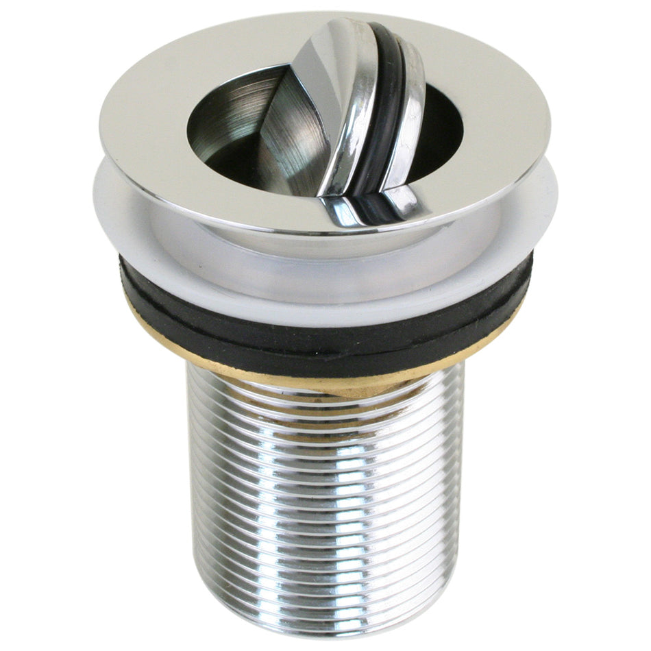 Scandvik - Sink Drain - With Flip Stopper, Chrome Plated Brass — Quality Boat Parts