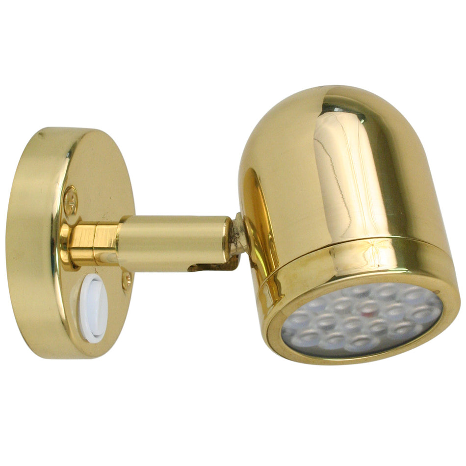 Scandvik - LED Brass Reading Light - 10-30V — Quality Boat Parts