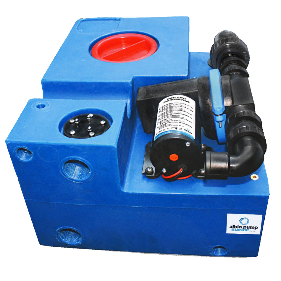 Albin - Waste Water Tank CPL Diaphragm - 12V — Quality Boat Parts