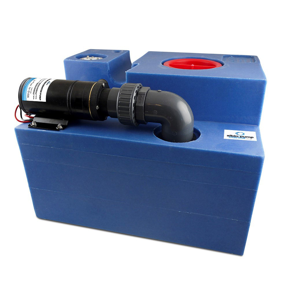 Albin - Waste Water Tank CPL Macerator - 12V — Quality Boat Parts