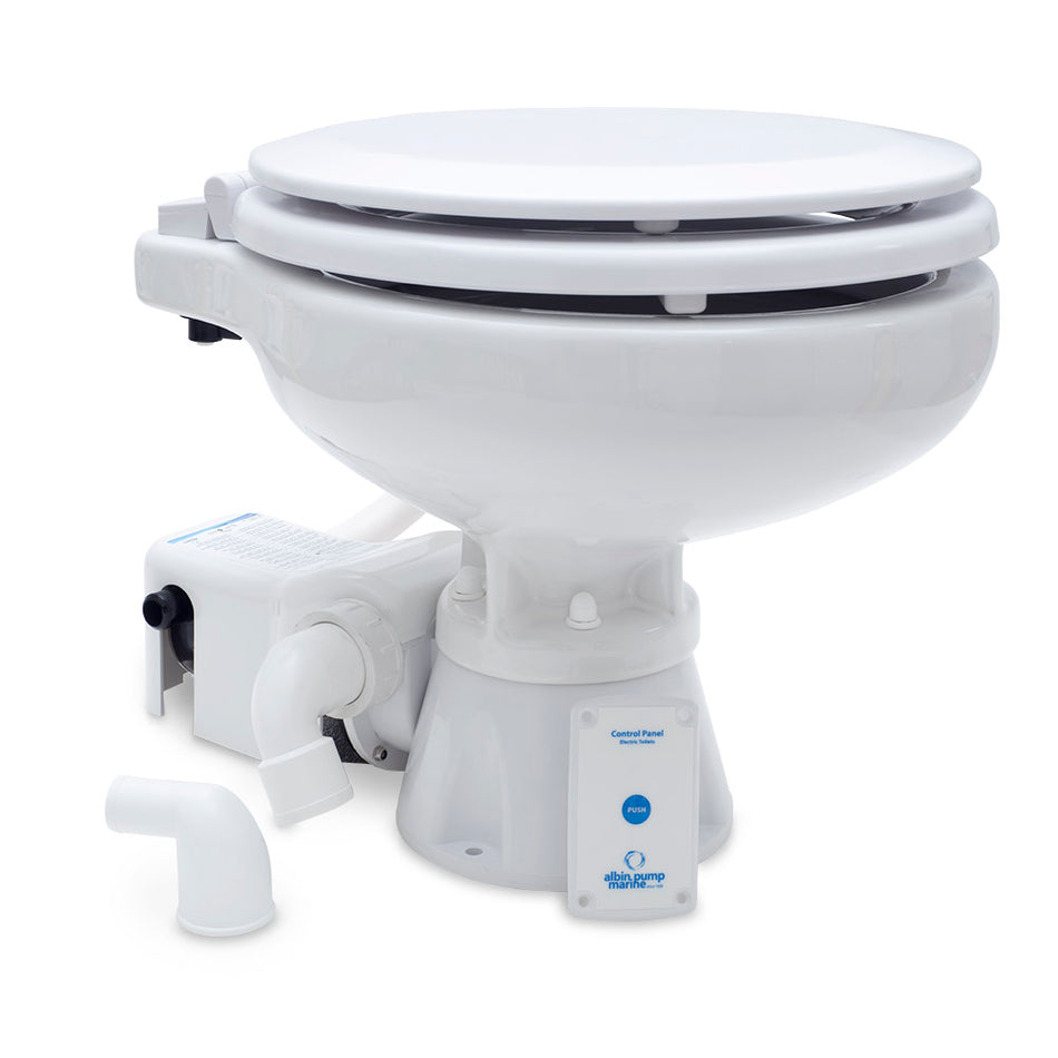Albin - Marine Toilet Standard Electric - EVO Compact Low — Quality Boat Parts