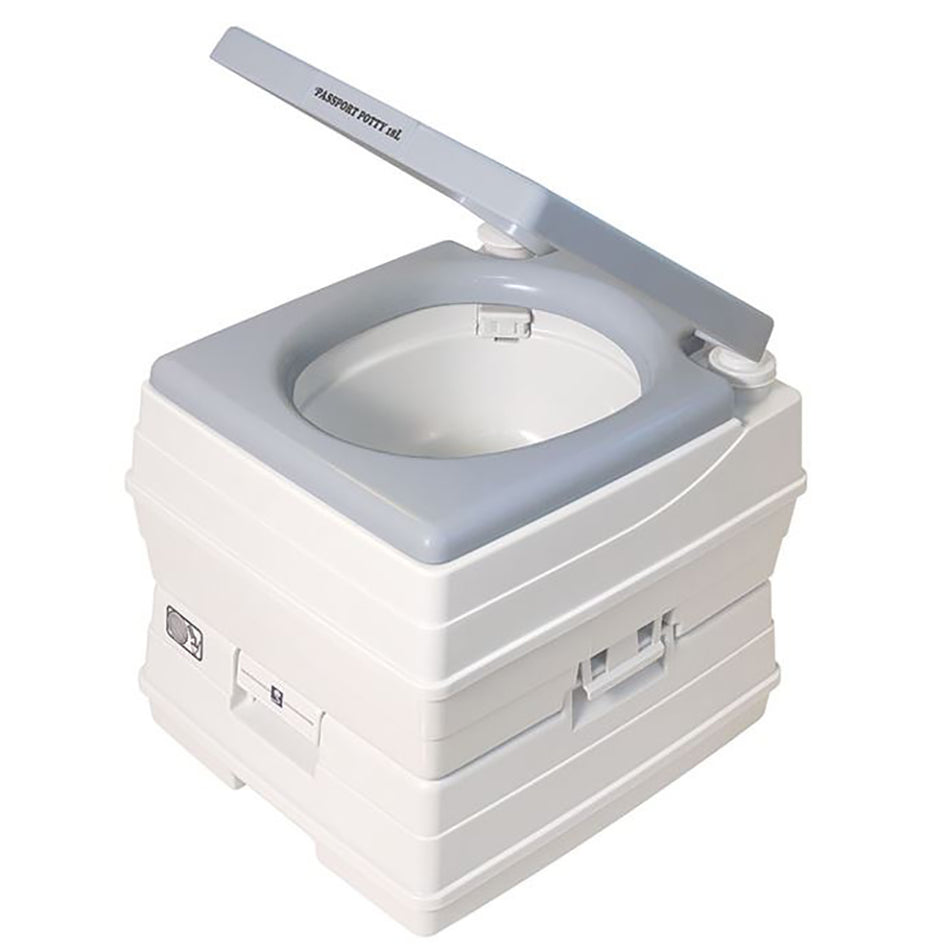 Dock Edge - Passport Potty Portable Toilet - Grey, 18L — Quality Boat Parts