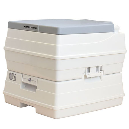 Dock Edge - Passport Potty Portable Toilet - Grey, 18L — Quality Boat Parts