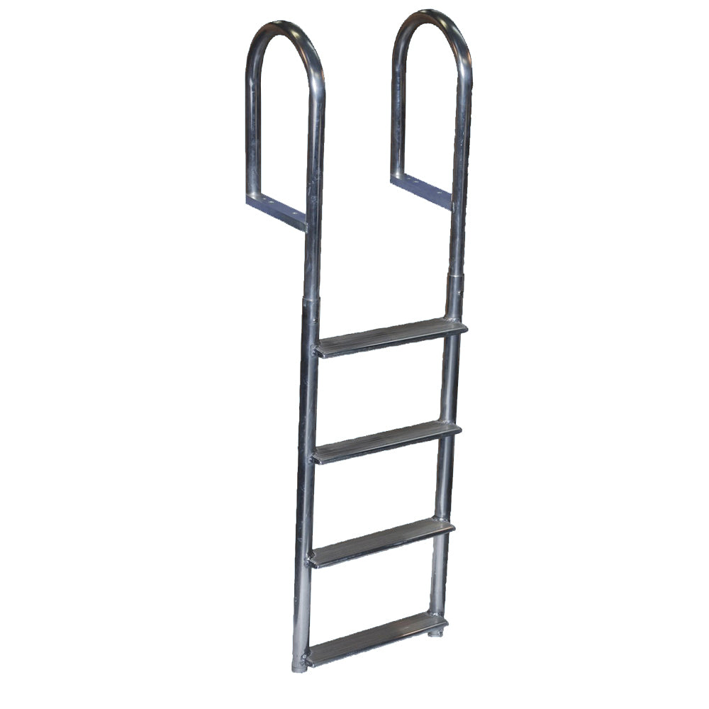 Dock Edge - Welded Wide Step Ladder - 4-Step, Aluminum — Quality Boat Parts