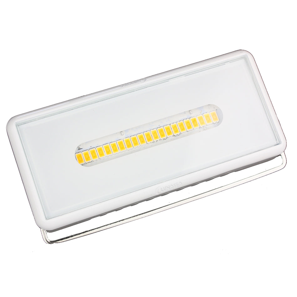 Lunasea - Adjustable Area Light - Stainless Steel, Swivel Mounting Bracket, 1600 Lumens, White — Quality Boat Parts