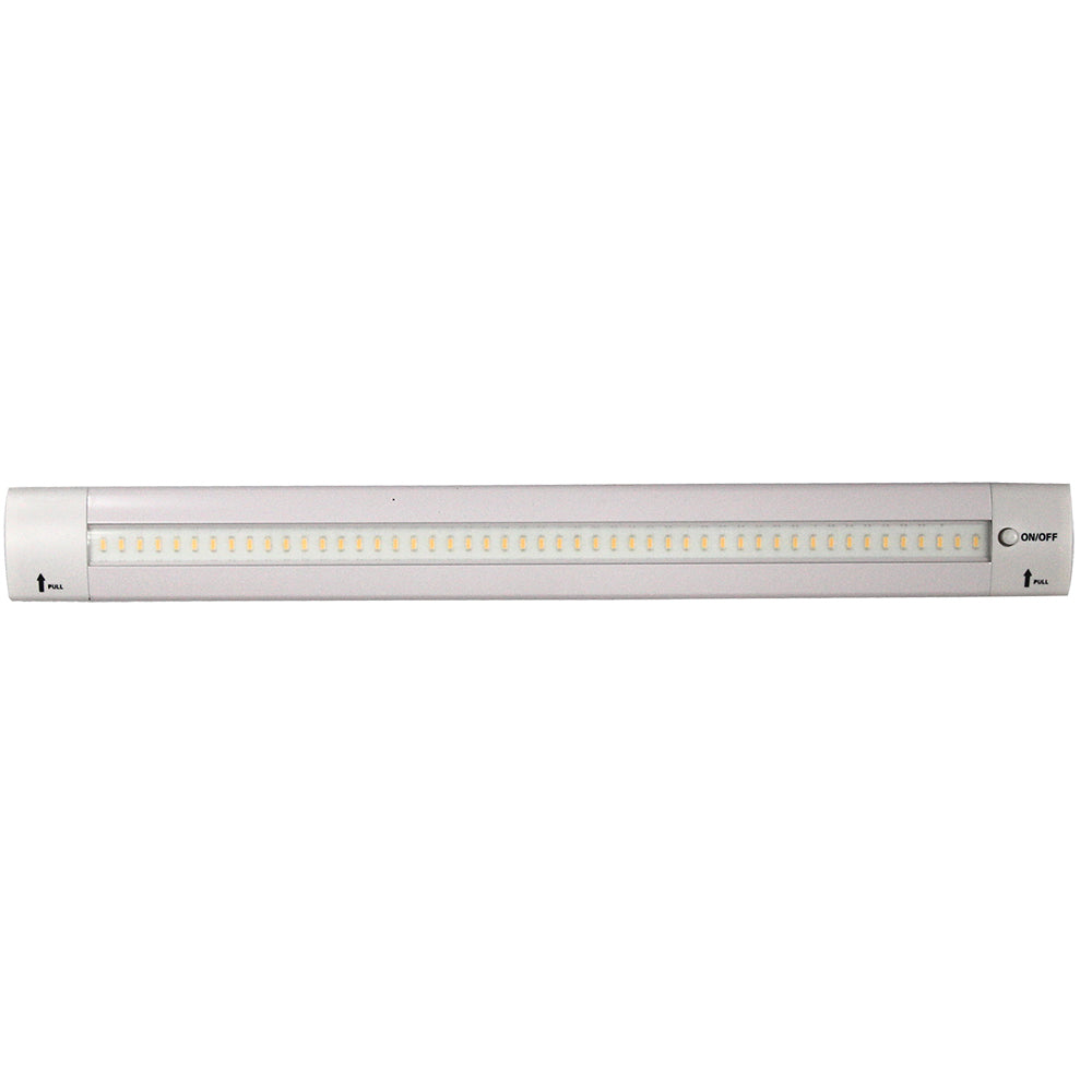 Lunasea - Adjustable Angle LED Light Bar - 12", Push Button Switch, 12VDC, Warm White — Quality Boat Parts