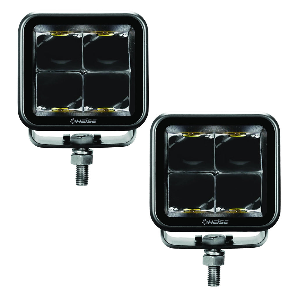 HEISE LED Lighting Systems - Blackout Cube LED Light - 2-Pack, 20W, 1.3A, 12-24V, 5700K — Quality Boat Parts