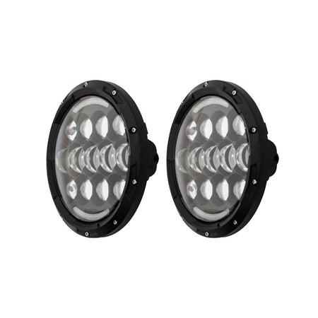 HEISE - LED Light - Black Face & Partial Halo, 21 LED, 7", 105W, 3000Lm, 6500K — Quality Boat Parts