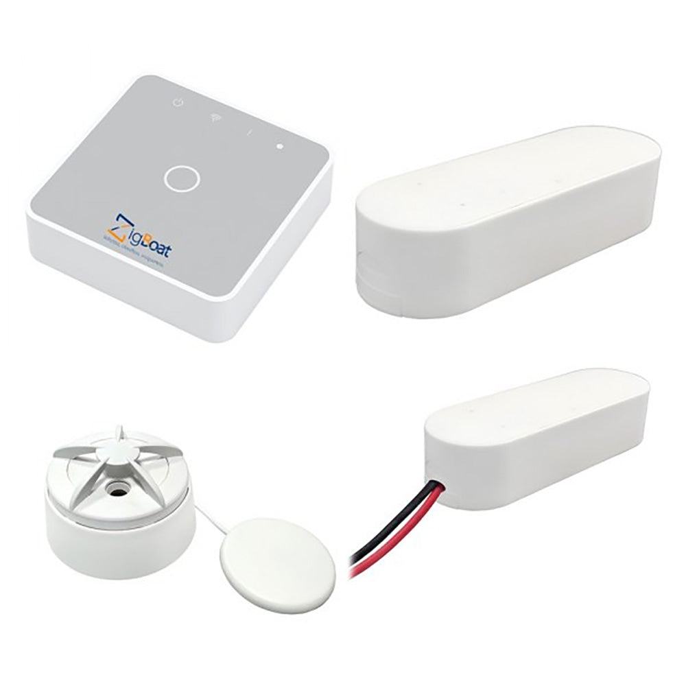 Glomex Marine Antennas - ZigBoat Wireless Remote Control PRO Starter Kit System - With Gateway, Battery, Flood Door/Porthole Sensor — Quality Boat Parts