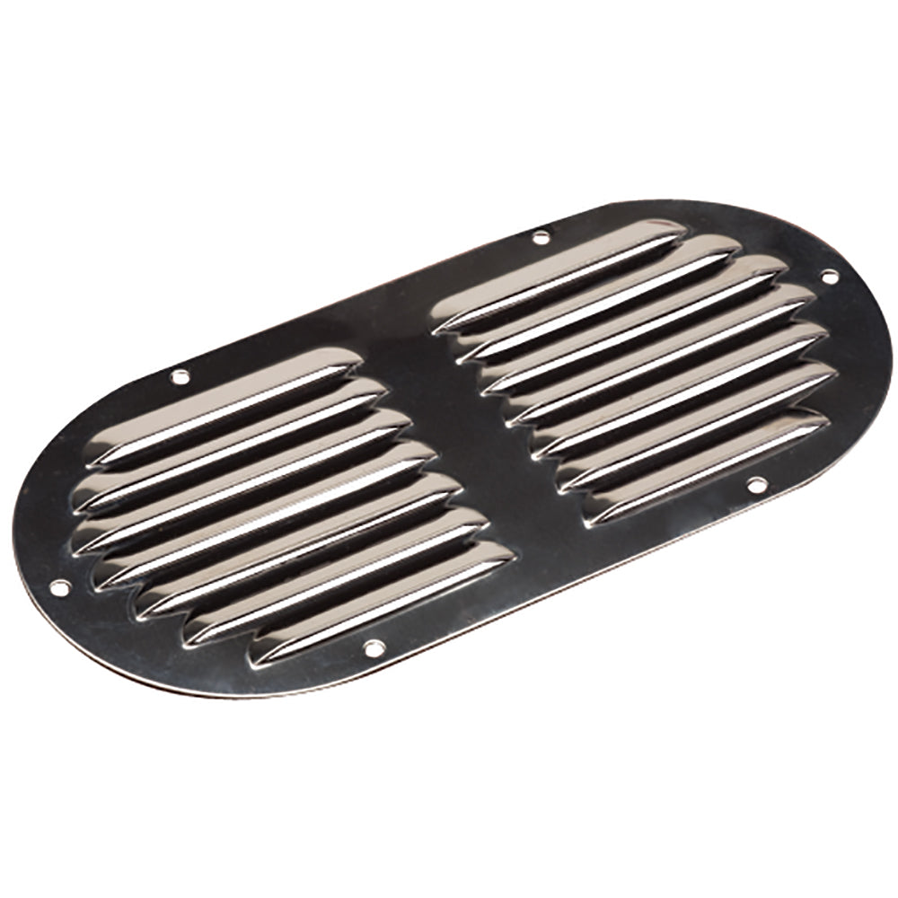 Sea-Dog - Louvered Vent - Oval, 9-1/8" x 4-5/8", Stainless Steel — Quality Boat Parts