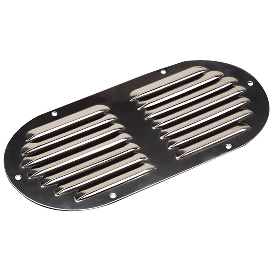Sea-Dog - Louvered Vent - Oval, 9-1/8" x 4-5/8", Stainless Steel — Quality Boat Parts
