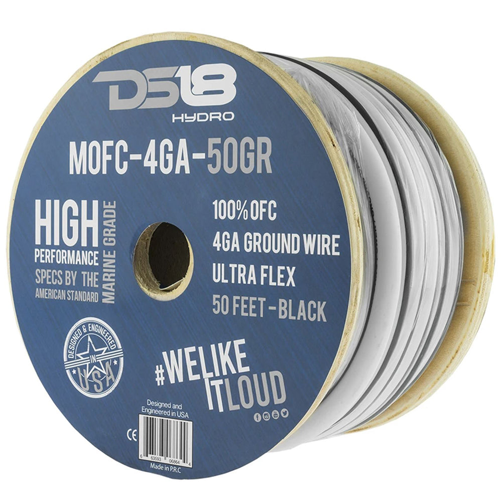 DS18 - HYDRO Marine Grade OFC Ground Wire - 4 GA, 50' Roll — Quality Boat Parts
