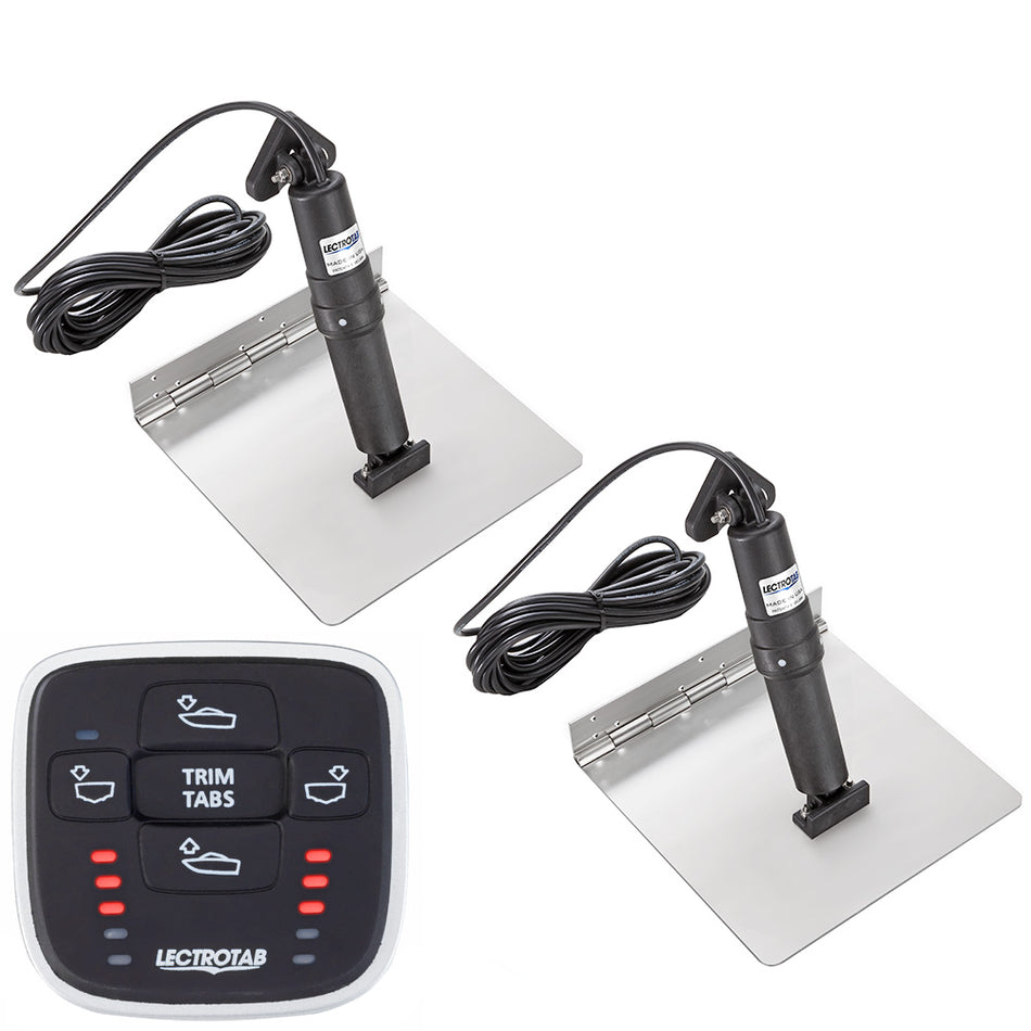 Lectrotab - XKA Alloy Trim Tab Kit - Stainless Steel, Manual Leveling Control — Quality Boat Parts