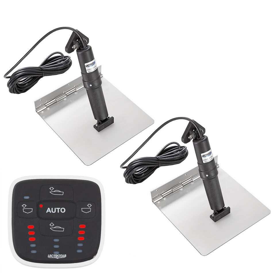 Lectrotab - XKA Alloy Trim Tab Kit - Stainless Steel, Automatic Leveling Control — Quality Boat Parts