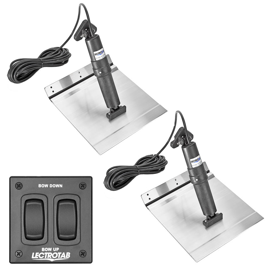 Lectrotab - XKA Alloy Trim Tab Kit - Aluminium, Rocker Switch — Quality Boat Parts