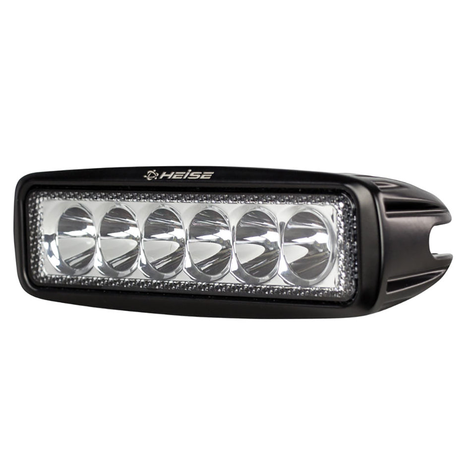HEISE LED Lighting Systems - Single Row Driving Light - 6 LED, 10-30V, IP67, 9A, 18W — Quality Boat Parts