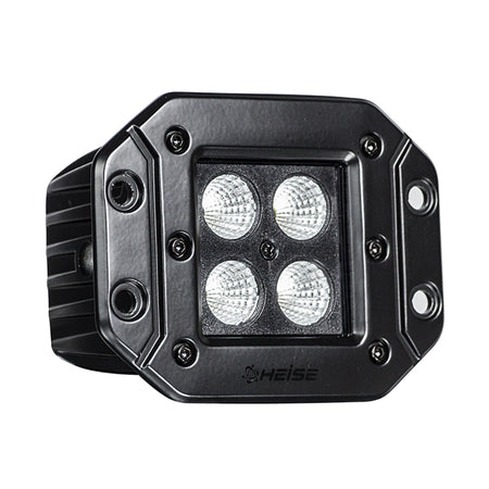 HEISE - Blackout LED Cube Light - Flush Mount, 3", 12W, 6000K, IP68, 9A — Quality Boat Parts
