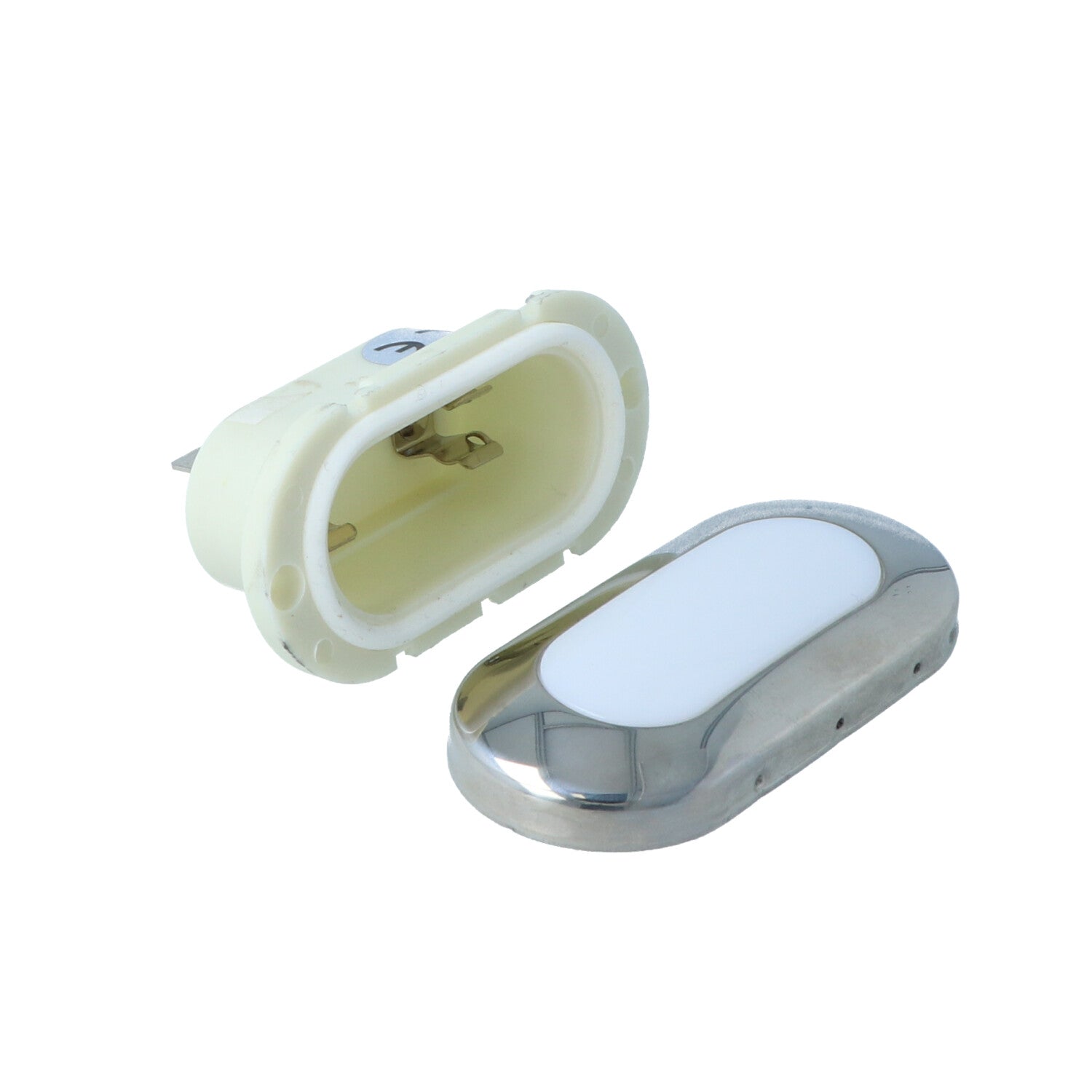Cantalupi - Storm Courtesy Light - Cool White, White Finish, IP65, 10-30V DC — Quality Boat Parts