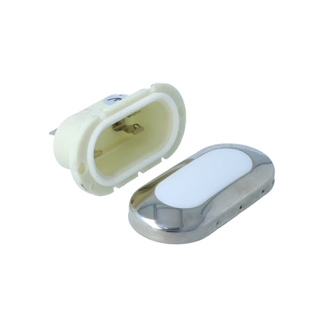 Cantalupi - Storm Courtesy Light - Cool White, White Finish, IP65, 10-30V DC — Quality Boat Parts
