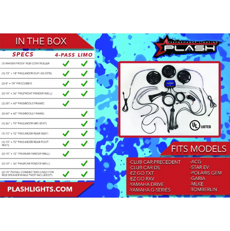 Plash - Ultimate Golf Cart RGB Lighting Kit - 12V DC — Quality Boat Parts