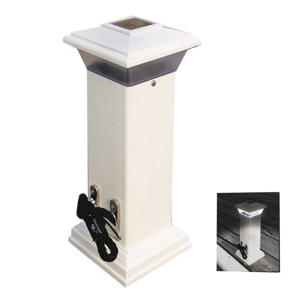 Dock Edge - Cleatlite Solar Dock Light - Mooring Cleat, 12" — Quality Boat Parts