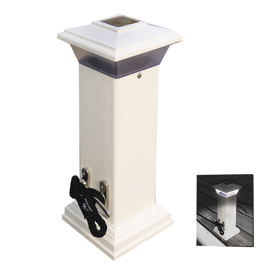Dock Edge - Cleatlite Solar Dock Light - Mooring Cleat, 12" — Quality Boat Parts