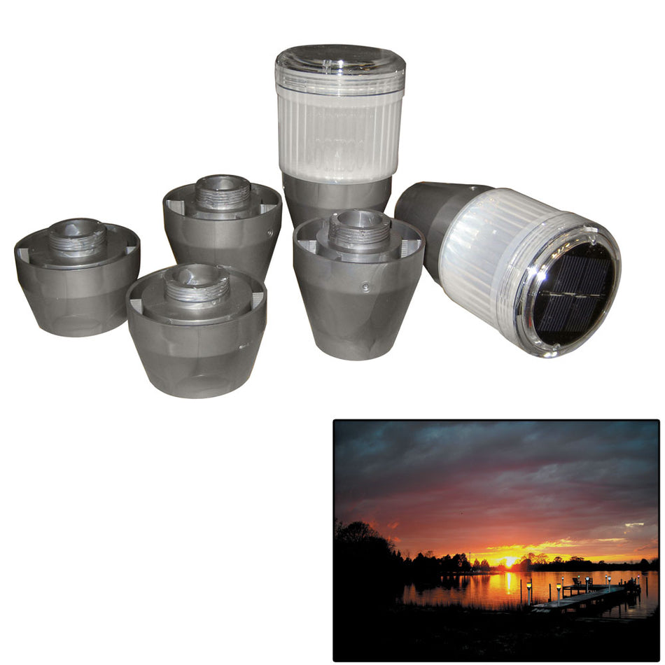 Dock Edge - Postlite Solar LED Post Light - 2pk — Quality Boat Parts