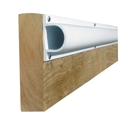 Dock Edge - Pro Dock Heavy "D" Dock Profile - 8' Sections, White — Quality Boat Parts