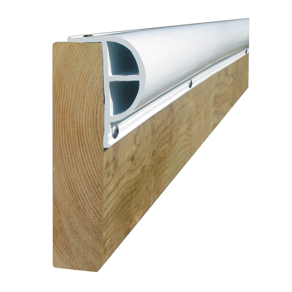 Dock Edge - Pro Dock Heavy "P" Dock Profile - 8' Sections, White — Quality Boat Parts