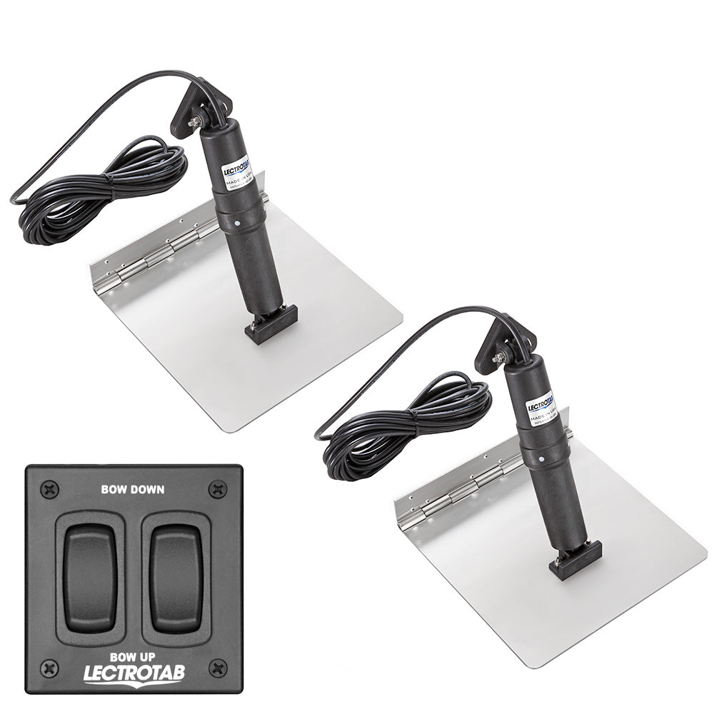 Lectrotab - XKA Alloy Trim Tab Kit - Stainless Steel, Rocker Switch — Quality Boat Parts