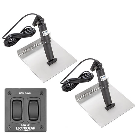 Lectrotab - XKA Alloy Trim Tab Kit - Stainless Steel, Rocker Switch — Quality Boat Parts