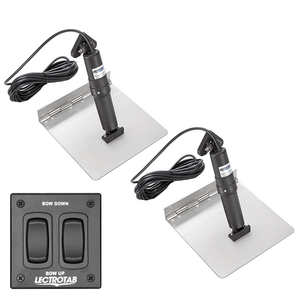 Lectrotab - XKA Alloy Trim Tab Kit - Stainless Steel, Rocker Switch — Quality Boat Parts