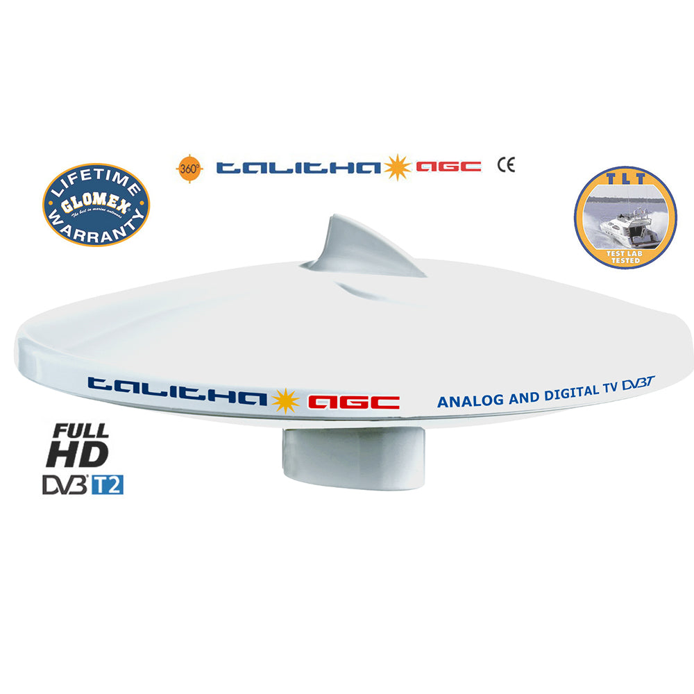 Glomex Marine Antennas - 10" Omnidirectional TV Antenna - With A/B Switch — Quality Boat Parts